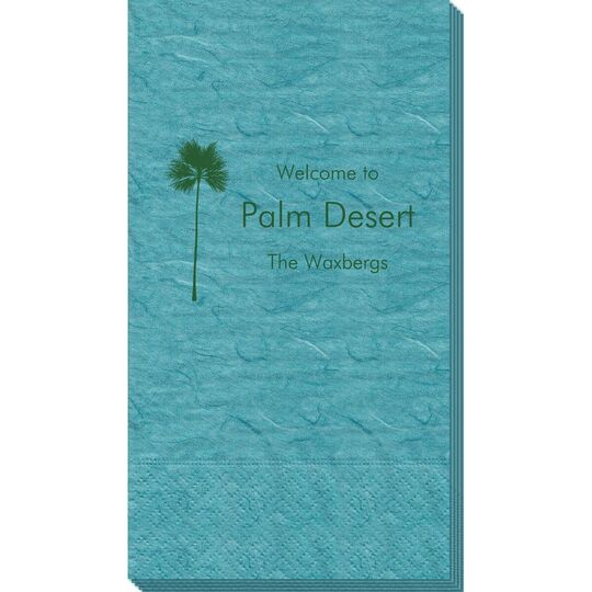 Palm Tree Silhouette Bali Guest Towels